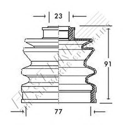 Пыльник, приводной вал FIRST LINE FCB2054