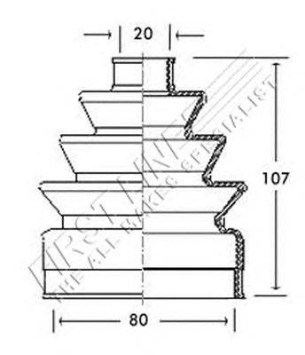 Пыльник, приводной вал FIRST LINE FCB2131
