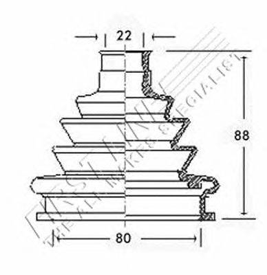 Пыльник, приводной вал FIRST LINE FCB2219