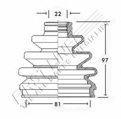 Пыльник, приводной вал FIRST LINE FCB2251
