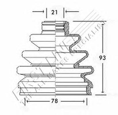 Пыльник, приводной вал FIRST LINE FCB2253