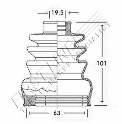 Пыльник, приводной вал FIRST LINE FCB2416