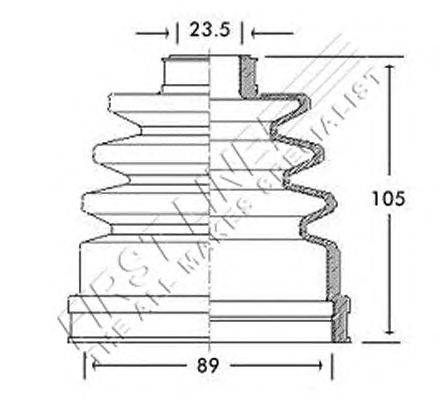 Пыльник, приводной вал FIRST LINE FCB2609