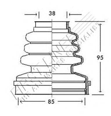 Пыльник, приводной вал FIRST LINE FCB2737