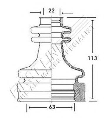 Пыльник, приводной вал FIRST LINE FCB2770