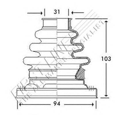 Пыльник, приводной вал FIRST LINE FCB2792