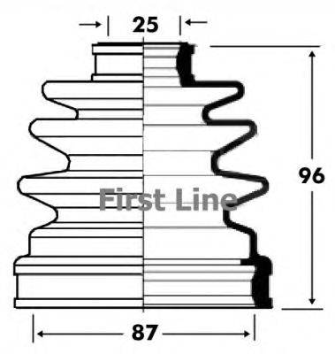 Пыльник, приводной вал FIRST LINE FCB2832