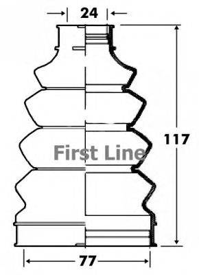 Пыльник, приводной вал FIRST LINE FCB2844