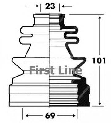 Пыльник, приводной вал FIRST LINE FCB2852