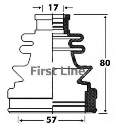Пыльник, приводной вал FIRST LINE FCB2855