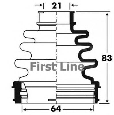 Пыльник, приводной вал FIRST LINE FCB2867