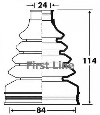 Пыльник, приводной вал FIRST LINE FCB2888