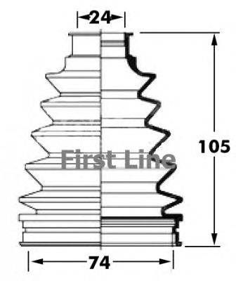 Пыльник, приводной вал FIRST LINE FCB6059
