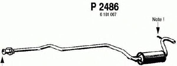Средний глушитель выхлопных газов FENNO P2486
