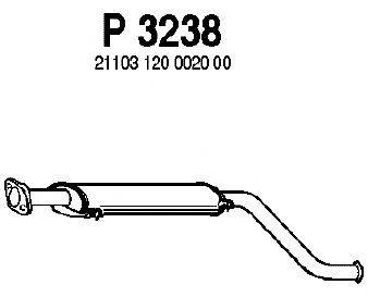 Средний глушитель выхлопных газов FENNO 3238