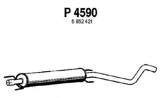 Средний глушитель выхлопных газов FENNO P4590