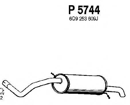 Глушитель выхлопных газов конечный FENNO P5744