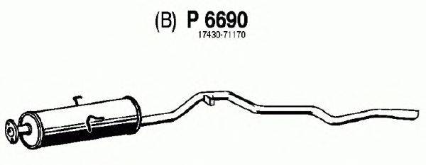 Глушитель выхлопных газов конечный FENNO P6690