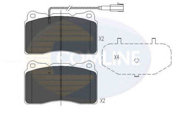 Комплект тормозных колодок, дисковый тормоз COMLINE CBP16050
