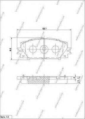 Комплект тормозных колодок, дисковый тормоз NPS 2207451