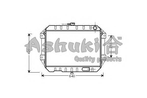 Радиатор, охлаждение двигателя ASHUKI D55175