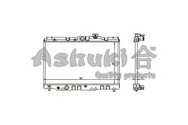 Радиатор, охлаждение двигателя ASHUKI T551-01