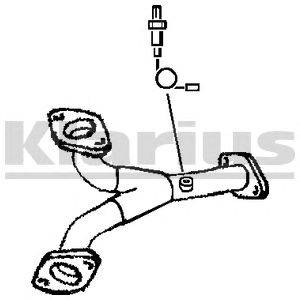 Труба выхлопного газа KLARIUS 301756