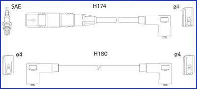 Комплект проводов зажигания HÜCO 134808