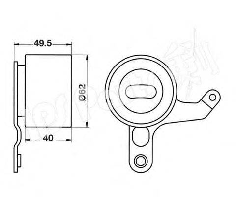 Устройство для натяжения ремня, ремень ГРМ IPS Parts ITB-6246