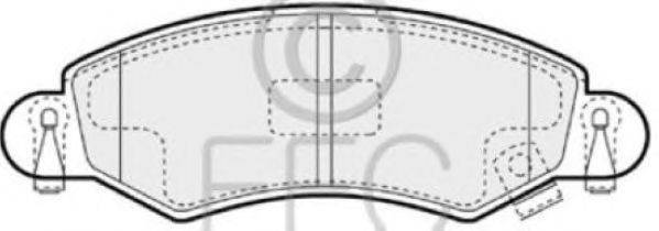 Комплект тормозных колодок, дисковый тормоз EEC BRP1165