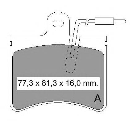Комплект тормозных колодок, дисковый тормоз VEMA 832161