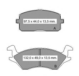 Комплект тормозных колодок, дисковый тормоз VEMA 20606