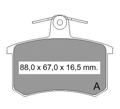 Комплект тормозных колодок, дисковый тормоз VEMA 833091