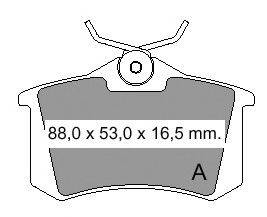 Комплект тормозных колодок, дисковый тормоз VEMA 833481