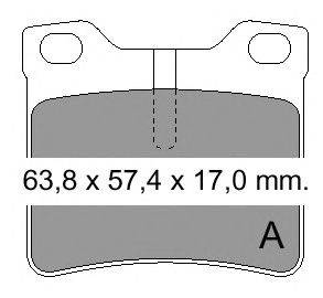 Комплект тормозных колодок, дисковый тормоз VEMA 835390