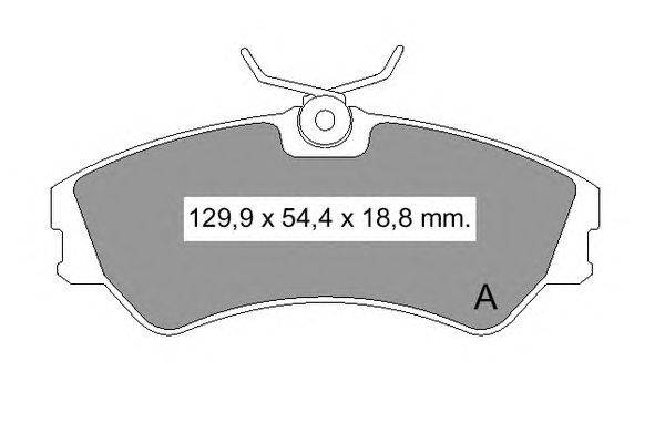 Комплект тормозных колодок, дисковый тормоз VW 701698151
