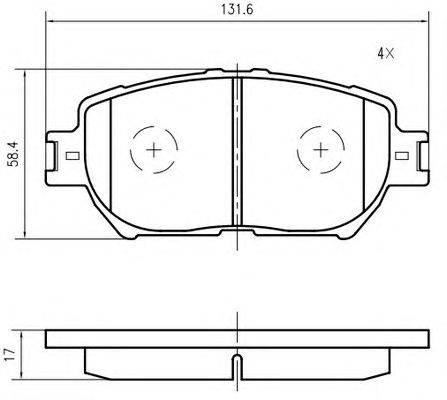 Комплект тормозных колодок, дисковый тормоз VEMA K642100