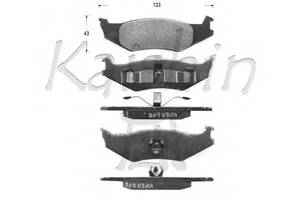 Комплект тормозных колодок, дисковый тормоз KAISHIN D10024