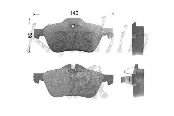Комплект тормозных колодок, дисковый тормоз KAISHIN D10149