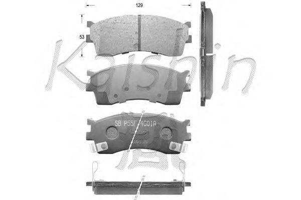 Комплект тормозных колодок, дисковый тормоз KAISHIN D11126