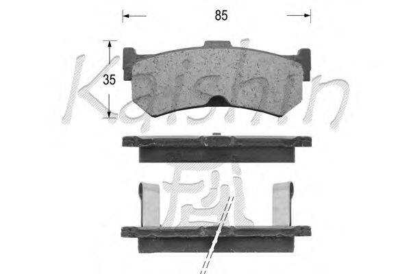 Комплект тормозных колодок, дисковый тормоз KAISHIN D1181