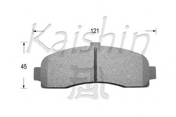 Комплект тормозных колодок, дисковый тормоз KAISHIN D1191