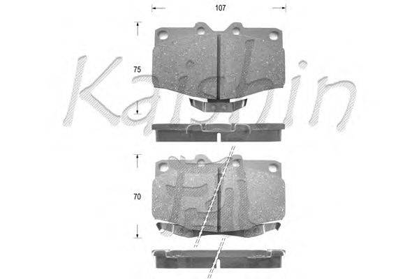Комплект тормозных колодок, дисковый тормоз KAISHIN D2096