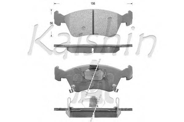 Комплект тормозных колодок, дисковый тормоз KAISHIN D2170