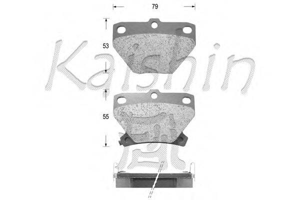 Комплект тормозных колодок, дисковый тормоз KAISHIN D2204