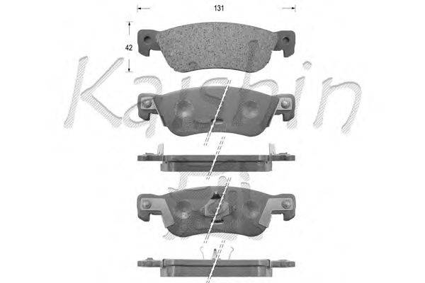 Комплект тормозных колодок, дисковый тормоз KAISHIN D4021