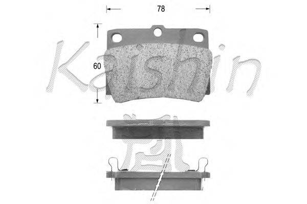 Комплект тормозных колодок, дисковый тормоз KAISHIN D6086