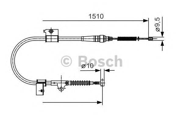 Трос, стояночная тормозная система HERTH+BUSS JAKOPARTS J17577