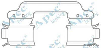 Комплектующие, тормозные колодки APEC braking KIT1041