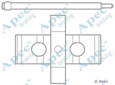 Комплектующие, тормозные колодки APEC braking KIT1043